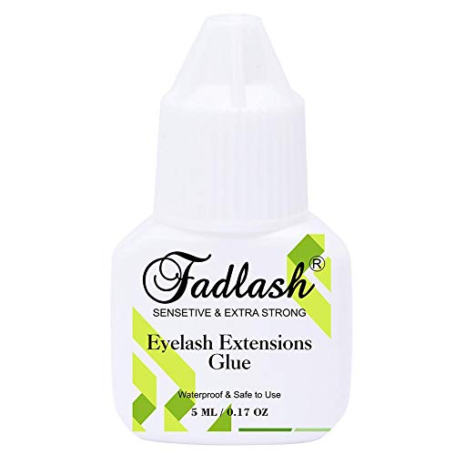 Eyelash Extension Glue 5ml Lash Extension Glue Clear 1-1.5 Sec Drying Time| 6-7 Weeks Retention Lash Extension Supplies Professional Use FADLASH