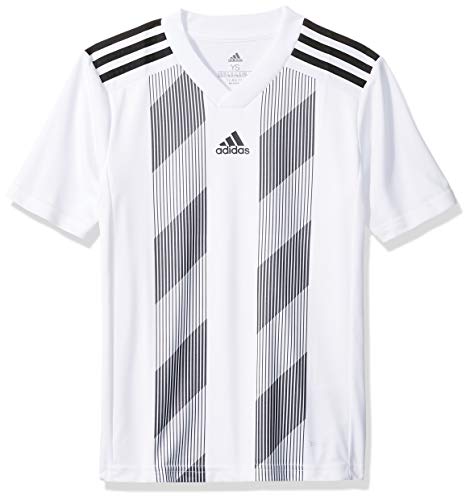 adidas Men's Striped 19 Soccer Jersey, White/Black, Medium