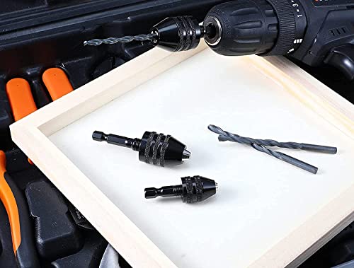 RZJZGZ Lot de 3 mandrins sans clé avec tige hexagonale de 6,35 mm – vue 9