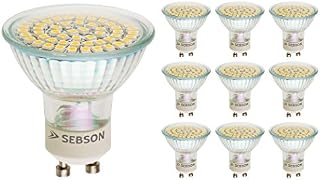 SEBSON® GU10 LED 3.5W, Warm White (2900K), 35W Halogen Bulbs Equivalent, 300lm, 10 Pack