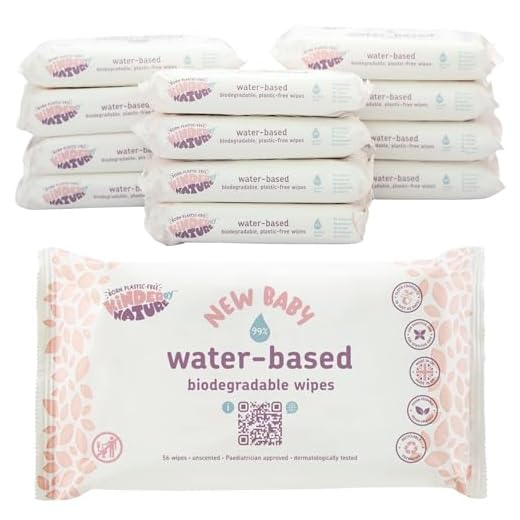 Jackson Reece Kinder by Nature Water-Based Baby Wipes - 56 Count (Case of 12 packs)