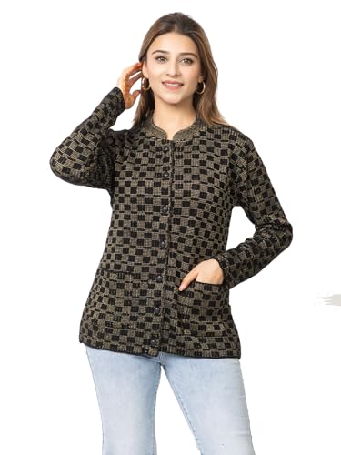 Image of TWENTY ME Winter Wear Casual Wear Acrylic Blend Button Closure and with Front Pockets Cardigans for Women's