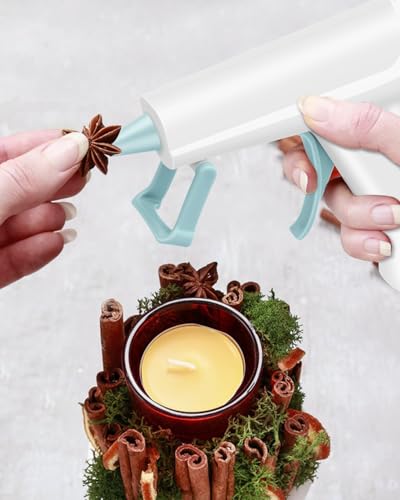 Lytool Cordless Hot Glue Gun with 2600mAh Lithium Battery, 30pcs Glue Sticks & Silicone Pad & Finger Protectors, Mini Glue Gun for DIY, Art, Craft, Gift, Festival Decoration, Home Repairs - Image 6