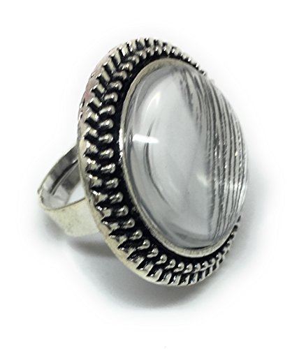 Bastel Express  Anillos para manualidades (4 27 mm capacidad casquillos y cabuchón adhesivo de cristal (20 mm) Bastel Express