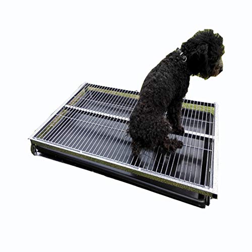 Gmjay Puppy Dog Potty Toilet Tray Training Inodoro para Mascotas Interior Metal Potty Patch Inodoro para Perros Grandes,L Cover