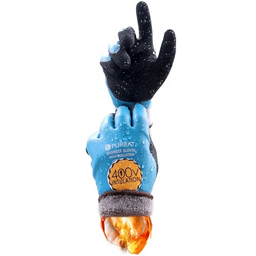 Youneedthat 2 Pairs 400V Thermal Electrician Winter Gloves S