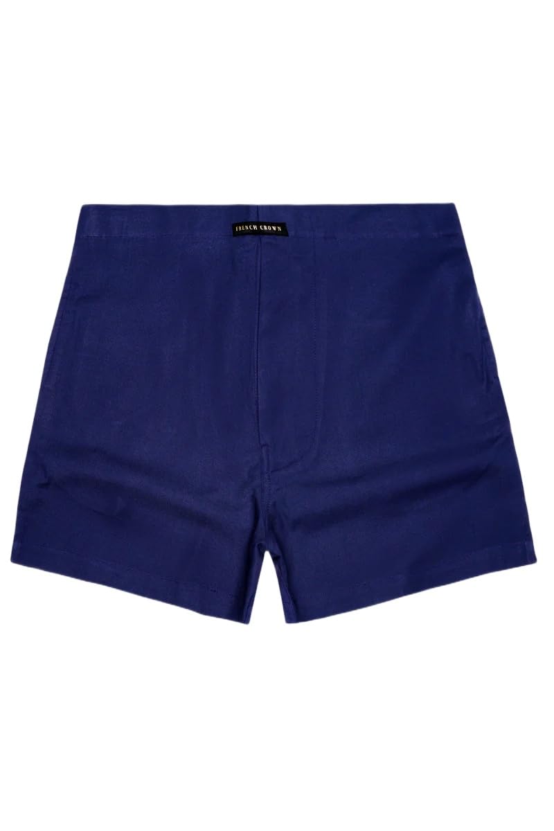 Bunting Blue Solid Oxford Premium Cotton Boxer-image-45