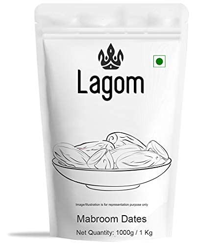 Image of Lagom Mabroom Whole Dates 1 kg | Premium Saudi Khajoor | Firm, Chewy Texture with Rich Caramel Flavor | No Added Sugar, No Preservatives | Vegan, Gluten Free, Non-GMO