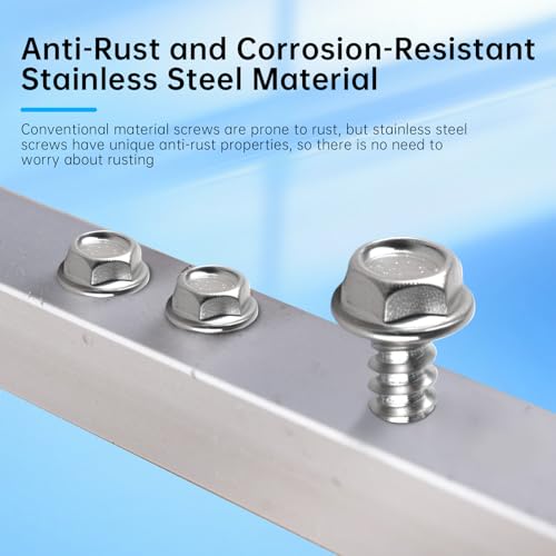 Kit de 501 tornillos autoperforantes acero inoxidable miniatura 3
