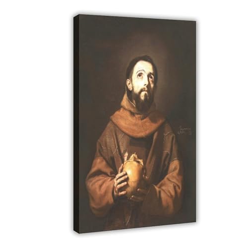 Toile Saint François d'Assise grand format 61 x 91,4 cm premium WCYB
