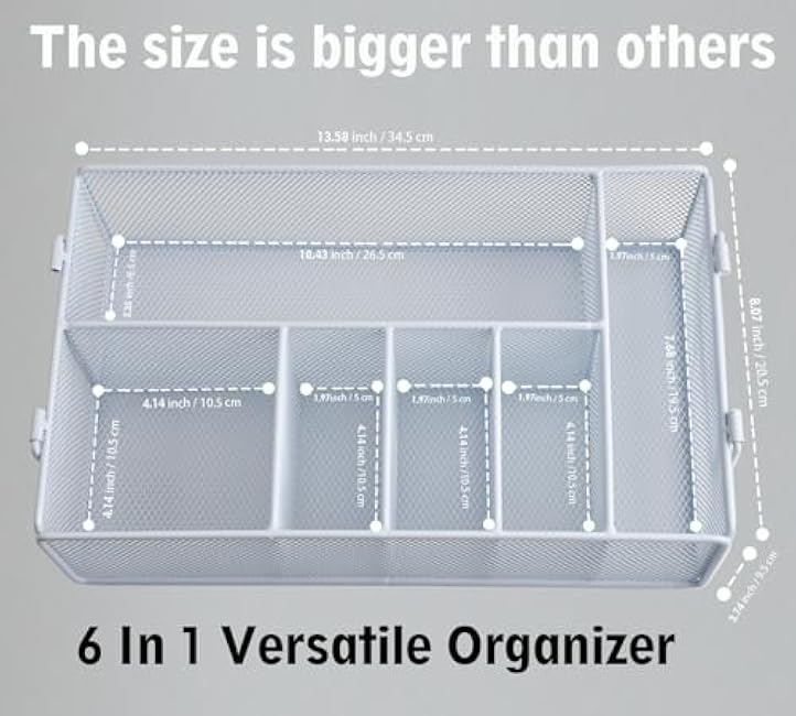 Utensil Holder for Party - Paper Plate Organizer for Countertop - Silverware Caddy with 6 Compartments for Plate, Cup, Fork, Spoon - Cutlery Holder for Kitchen Camping Buffet