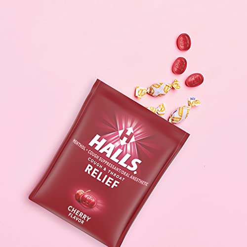 Halls Relief Cherry Cough Drops, 2 Value Packs Of 200 Drops (400 Total Drops) + Bonus 9 Count Halls Relief Mentho-Lyptus Cough Drops #TOP4