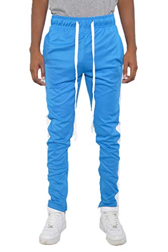 WEIV GEAR Mens Single Stripe Track Pants Slim Fit Stretch Trouser Elastic Jogger2