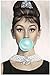 SDDLW1990 Puzzle da 1000 Pezzi in Legno Adulti Bambini Audrey Hepburn Blow Blue Bubbles Bilder Puzzle Giocattolo Decompressivo 1000 Piece 29.5x19.6inch(75x50cm) Senza Cornice