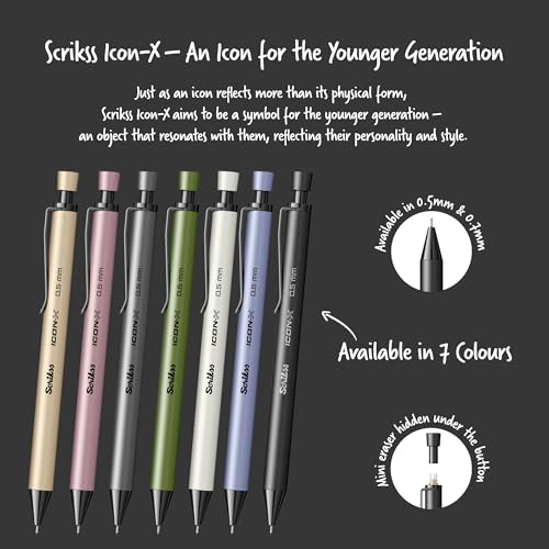 Image of Scrikss 0.5mm Mechanical Pencil | Black | Icon-x