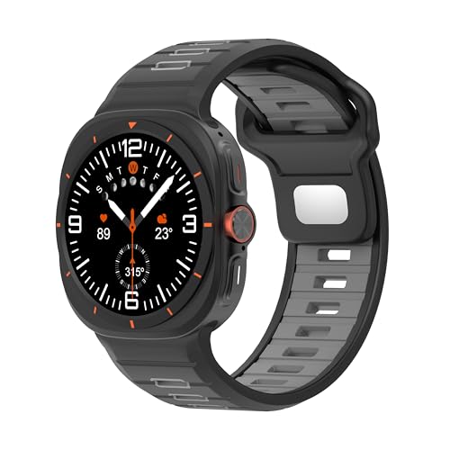 Bracelet silicone Galaxy Watch Ultra 47mm bicolore Galaxy 7 Ultra
