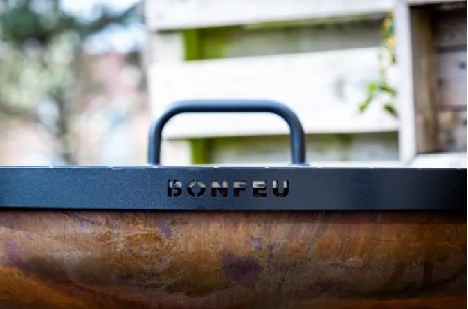 BonFeu BonBiza Brasero Exterieur Barbecue - Foyers extérieurs et (Noir, Couvercle Ø80) – Image 5