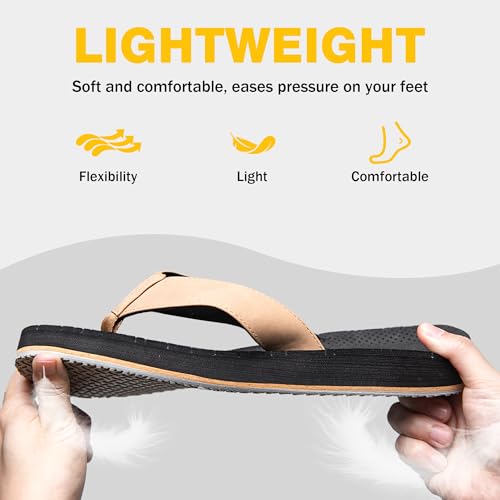 Image of Flip Flops for Men with Arch Support - Non-Slip Orthopedic Sandals,Durable Comfort Thongs Sandals for Beach