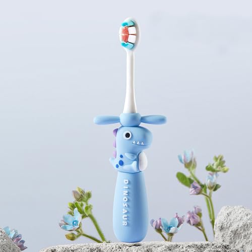 Image of Baby Bucket 3D Cartoon Soft Bristles Toothbrush for Toddlers and Babies -3 Yr+-(SkyBlue)