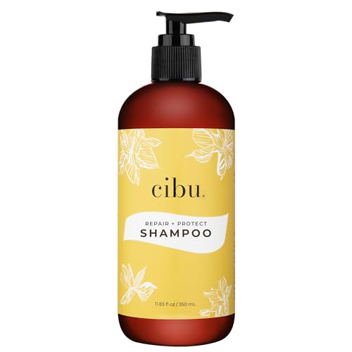 CIBU Repair + Protect Shampoo for Damaged Hair 11.83oz - Formulated to Prevent Breakage and Split Ends - Gentle for Daily Use to Reduce Frizz - Safe for Color-Treated Hair - Refreshing Scent