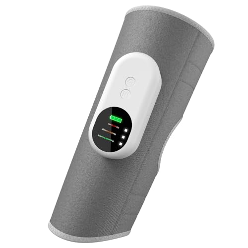 Beinmassagegerät Kabellose Wadenmassagegerät mit Heizung und Luftkompression, Fußmassagegerät 3 Modi | 3 Intensitäten | Wiederaufladbar | Einstellbare Größe,HeißDruckmassagegerät für Muskelentspannung