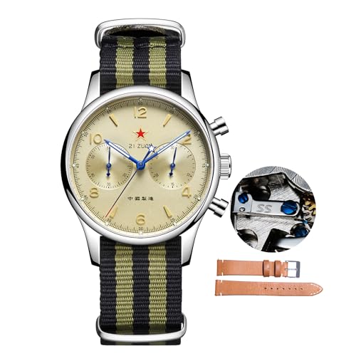 Image of HEMUDU Seagull 1963 ST19 Movement 40mm 38mm Mechanical Chronograph Sapphire Movement Swan Neck Men Watch