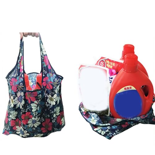 JOERBABU Tasche faltbare, wiederverwendbare Einkaufstasche mit großer Kapazität, stilvolle und praktische Leopardenmuster-Polyester-Tasche