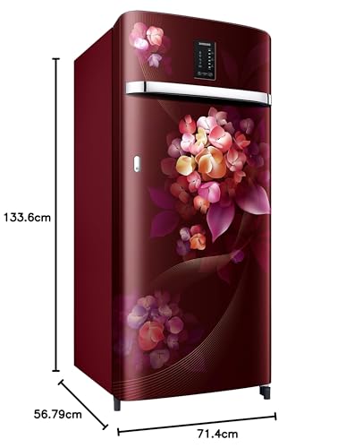 Image of Samsung 215L 3 Star Inverter Direct-Cool Single Door Digi-Touch Refrigerator Appliance (RR23C2E23HT /HL,Hydrangea Plum)