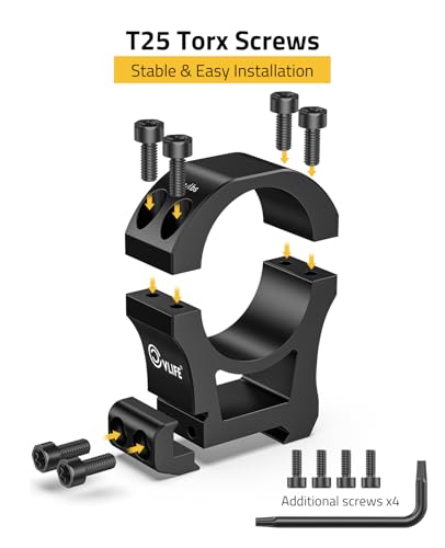 Image of CVLIFE Precision Scope Rings Mount - Compatible with Picatinny Rails and More - 2 Pieces