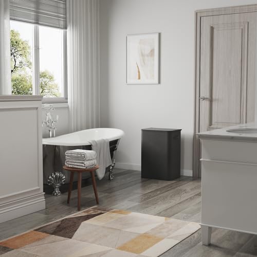 Lifewit 80L Pfandflaschen Sammelbehälter mit Deckel, faltbar und wasserdicht mit Griffen, Groß Flaschensammler mit 2 Flaschentasche, Flaschensammler mit Loch Küche Abstellraum Flaschentasche, Schwarz