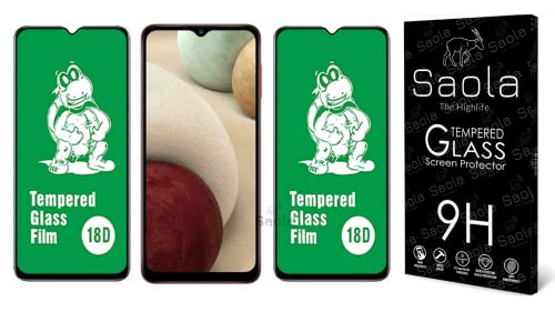 Image of Saola 18D Tempered Glass With Inbuilt AirBag Borders For Oppo A12 (Pack Of 2) with Free Installation Kit. Full screen Coverage - 6.22 inch
