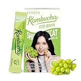 TEAZEN Shine Muscat - Té de kombucha, mezcla de bebida hidratante, sin azúcar, probióticos vivos y prebióticos, 10 barras, 1.7 onzas