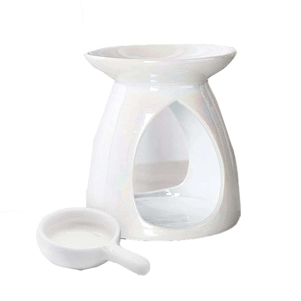 Riscaldatore di candele Lampada a cera fondente in ceramica Lampada scaldacandele con smalto perlato Lampada a goccia d'acqua Scaldacandele Ornamenti artigianali per soggiorno Ufficio Comodino Interno