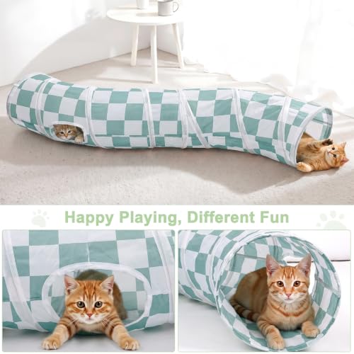Image of Glittme S-Shape Cat Tunnel, Foldable Cat Tunnels for Indoor Cats