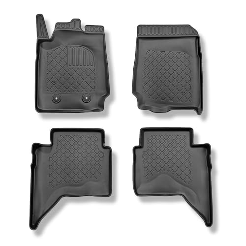 Tappetini Auto TPE Mossa Per Ford S-Max II (09.2015-2023) - Set Da 3 Pezzi Neri, Antiscivolo, Bordo Rialzato, Compatibili 5/7 Posti