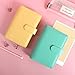 GMBYLBY PU A6Notebook Binder Refillable Paper 6 Rings Binders Loose Leaf Personal Planner Binder Cover with Magnetic Buckle Cash Envelope System