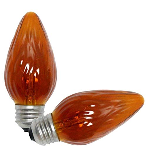 GE 25W Amber Flame Shaped Bulb, Multi-Purpose Decorative 2 Pack
