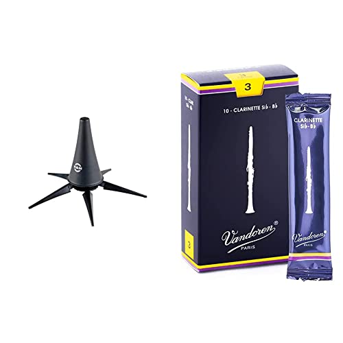 Pack Vandoren CR103 d'anches clarinette Sib 3.0 avec support pliable Konig & Meyer