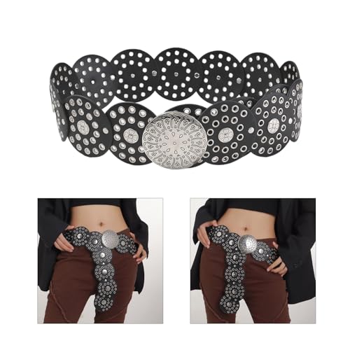 PU Waist Belt With Round Disc Buckle Adjust Length Waist Belt Woman Girls Jeans Dresses Skirt Coat Grommet Waistband2