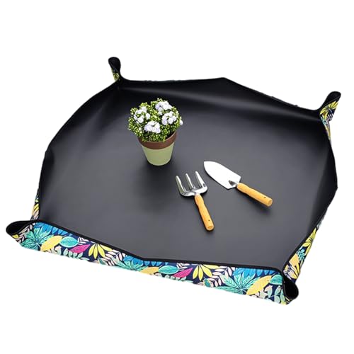 KERALI Tapete para trasplantar plantas, tapete para plantas suculentas, tela Oxford, impermeable, tapete plegable para plantas de interior, tapete de jardinería portátil, bandeja para macetas, regalos