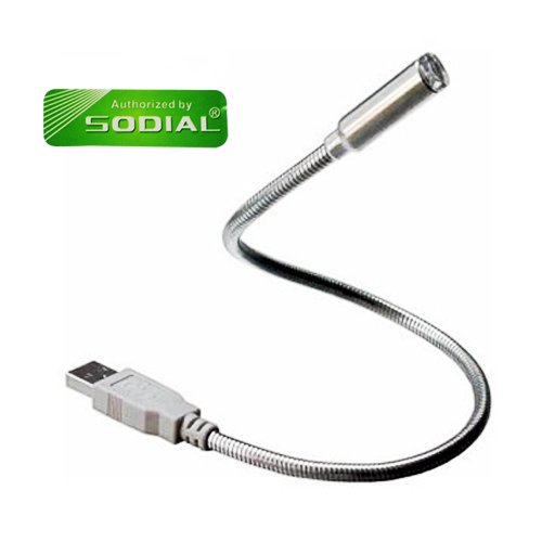 SODIAL(TM) Mini 1 LED USB Lampada Flessibile per PC Notebook