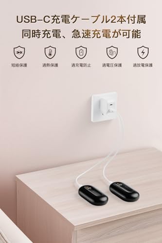 Yokepro 充電式カイロ YY-NSB-BLA01 の商品画像 5