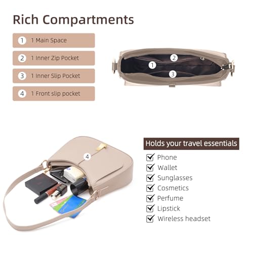 Vintage Crescent Shoulder Bag for Women - Genuine Leather Retro Clutch & Tote3