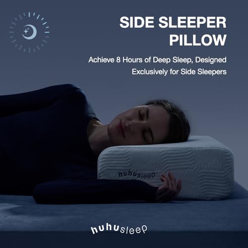 Image of Firm Pro Cube Pillow for Side Sleeper, Cooling Memory Foam Pillows with Two Side Four Types of Softness for Neck and Shoulder Pain, King or Queen 24 inchx12 inchx6 inch