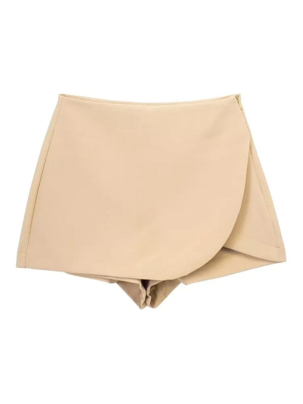 SWEPER Falda Corta De Mujer - Pantalones Cortos A La Moda para Mujer, Falda Vintage De Cintura Alta con Cremallera Lateral, Pantalones Cortos para Mujer, Pantalones Cortos Rectos Elegantes