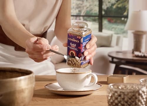 Image of Movenpick Gold Intense Imported Instant Coffee - Classic Instant Powder, With Rich Aroma, Arabica & Robusta Blend, Strong Freeze Dried, Premium Pure Roasted, High Caffeine, Weight 100g
