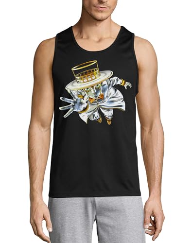 Camiseta sin mangas anime hombre algodón negro casual deportiva transpirable
