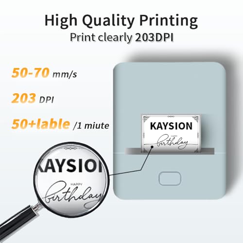 Image of KAYSIO SK20 Label Maker Machine with Tape - Bluetooth Thermal Label Printer,Barcode Label Printer Use for Office,Home Include Three Thermal Labels(Blue)