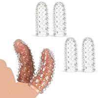 Fingerhüllen 4-er Set,Sexfinger Ticklers Penishülle Fingerspitze,Vorspiel Finger Penis Sleeve für Sie Klitoris Stimulation und G-punkt A-Punkt,Sex Spielzeug für die Männer Frau Paare Extrem Sex