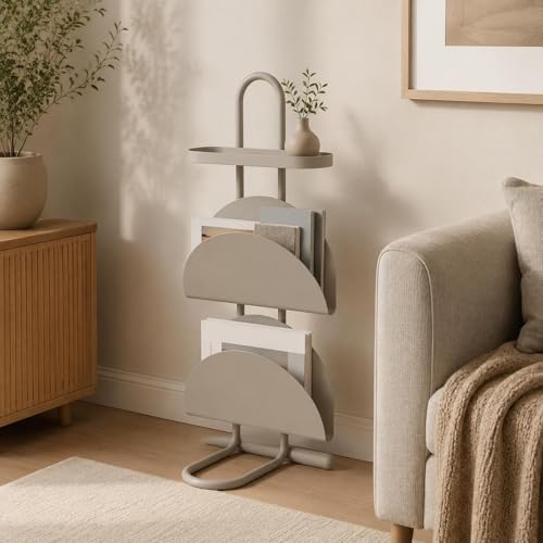 Mesa auxiliar con revistero para decorar tu dormitorio o balcon verde 3